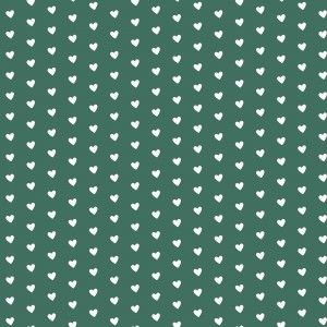 HUNTER GREEN Heart Shape Pattern